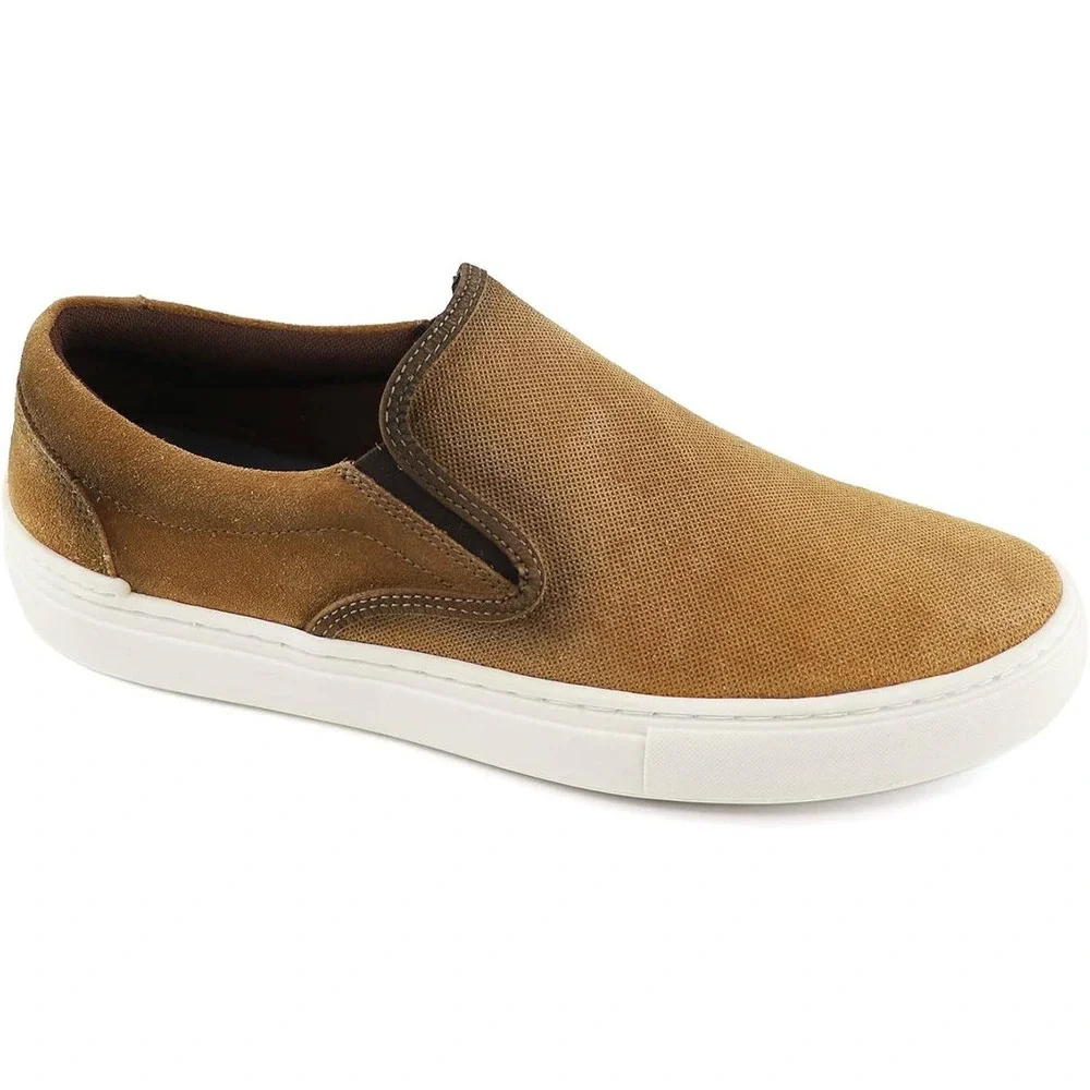 Marc‎ Joseph New York Men's Lightweight Fashion Sockless Sneakers Tan Size 10.5
